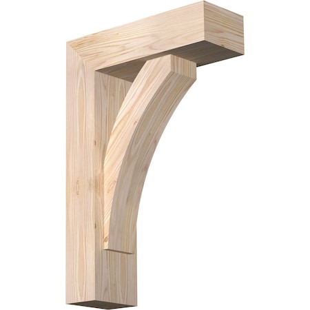 Thorton Block Smooth Bracket W/ Offset Brace, Douglas Fir, 5 1/2W X 16D X 24H